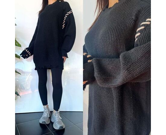 Свитер женский TB108 black р.one size "i8denim Women" недорого оптом от прямого поставщика Фотография Свитер женский TB108 black р.one size "i8denim Women" недорого оптом от прямого поставщика