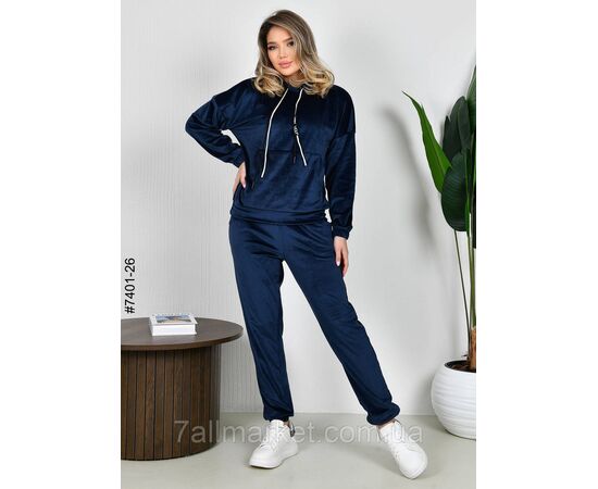 Спортивный костюм женский велюр норма 42,44,46 (7кв) "NOWEMBER" недорого від прямого постачальника, зображення 2