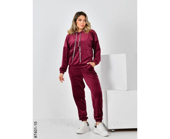 Спортивный костюм женский велюр норма 42,44,46 (7кв) "NOWEMBER" недорого від прямого постачальника, зображення 5