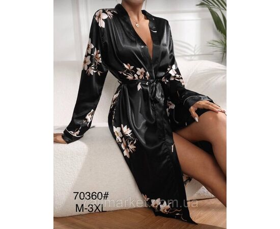 Халат женский молодёжный размер M-3XL "FLOWER" недорого от прямого поставщика Фотография Халат женский молодёжный размер M-3XL "FLOWER" недорого от прямого поставщика