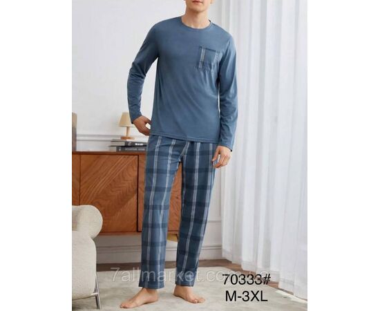 Пижама мужская с длинным рукавом размеры M-3XL  "FLOWER" недорого от прямого поставщика Фотография Пижама мужская с длинным рукавом размеры M-3XL  "FLOWER" недорого от прямого поставщика
