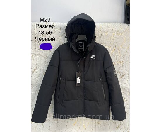 Фотография Куртка мужская зимняя с капюшоном Найк размеры 48-56 (4цв) "NEW NOCE" купить недорого от прямого поставщика, изображение 2