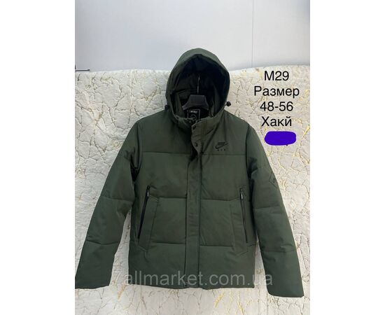 Фотография Куртка мужская зимняя с капюшоном Найк размеры 48-56 (4цв) "NEW NOCE" купить недорого от прямого поставщика, изображение 3