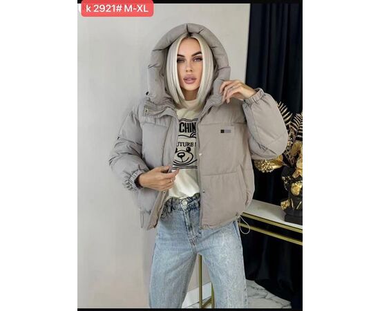 Куртка женская зимняя K2921 beige р.M-2XL "Dorimodes" недорого оптом от прямого поставщика Фотография Куртка женская зимняя K2921 beige р.M-2XL "Dorimodes" недорого оптом от прямого поставщика
