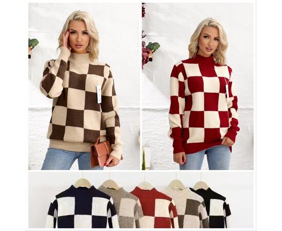 Свитер женский SH192 mix р.48-50 "FLORA" недорого оптом от прямого поставщика Фотография Свитер женский SH192 mix р.48-50 "FLORA" недорого оптом от прямого поставщика