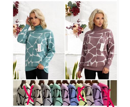Свитер женский SH195 mix р.48-50 "FLORA" недорого оптом от прямого поставщика Фотография Свитер женский SH195 mix р.48-50 "FLORA" недорого оптом от прямого поставщика