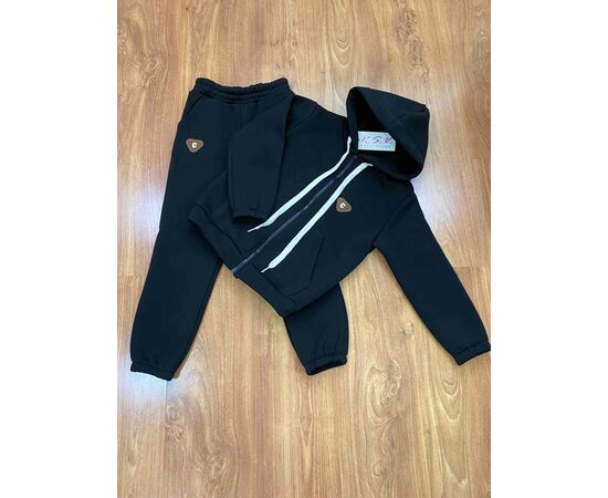 Костюм детский спортивный тёплый на девочку 254-3 black р.110-134 "Marimaks" недорого оптом от прямого поставщика Фотография Костюм детский спортивный тёплый на девочку 254-3 black р.110-134 "Marimaks" недорого оптом от прямого поставщика