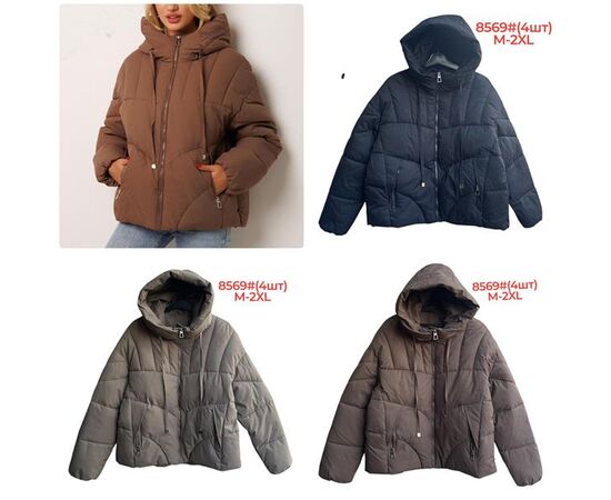 Куртка женская зимняя 8569 grey р.M-2XL "Katty" недорого оптом от прямого поставщика Фотография Куртка женская зимняя 8569 grey р.M-2XL "Katty" недорого оптом от прямого поставщика