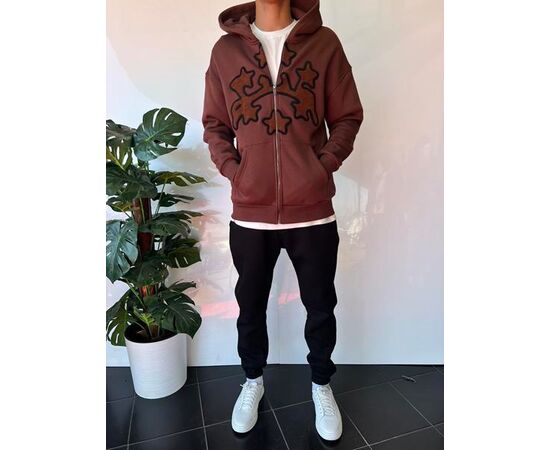 Кофта спортивная мужская 2358 brown р.S-XL "i8denim" недорого оптом от прямого поставщика Фотография Кофта спортивная мужская 2358 brown р.S-XL "i8denim" недорого оптом от прямого поставщика