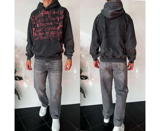 Худи мужской 2361 grey р.S-XL "i8denim" недорого оптом от прямого поставщика Фотография Худи мужской 2361 grey р.S-XL "i8denim" недорого оптом от прямого поставщика