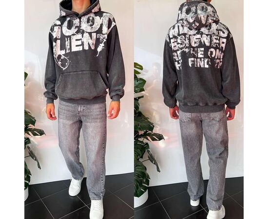 Худи мужской 2366 grey р.S-XL "i8denim" недорого оптом от прямого поставщика Фотография Худи мужской 2366 grey р.S-XL "i8denim" недорого оптом от прямого поставщика