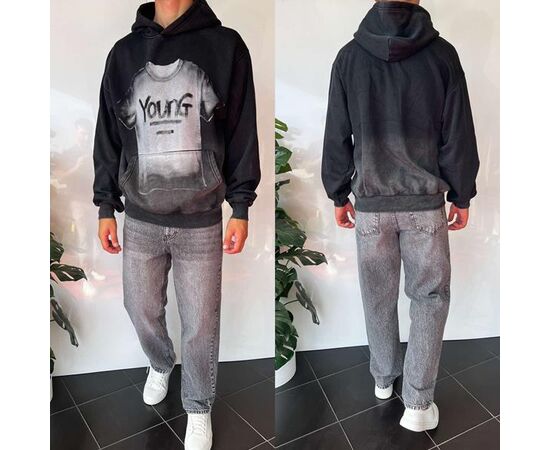 Худи мужской 2367 black р.S-XL "i8denim" недорого оптом от прямого поставщика Фотография Худи мужской 2367 black р.S-XL "i8denim" недорого оптом от прямого поставщика