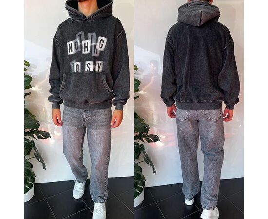 Худи мужской 2370 grey р.S-XL "i8denim" недорого оптом от прямого поставщика Фотография Худи мужской 2370 grey р.S-XL "i8denim" недорого оптом от прямого поставщика