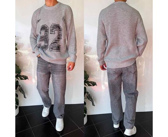 Свитер мужской 2379 grey р.S-XL "i8denim" недорого оптом от прямого поставщика Фотография Свитер мужской 2379 grey р.S-XL "i8denim" недорого оптом от прямого поставщика