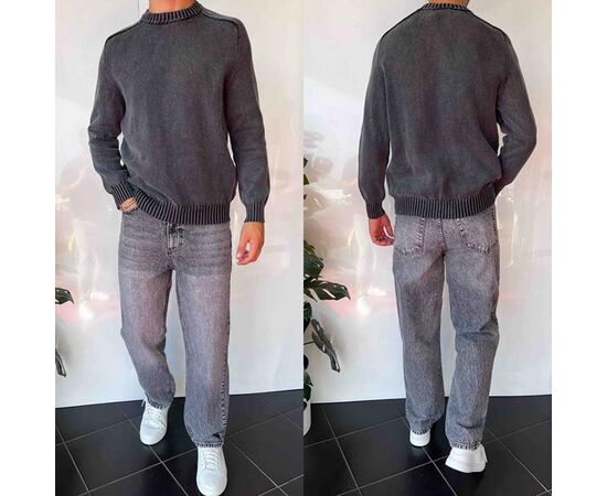 Свитер мужской 2382 grey р.S-XL "i8denim" недорого оптом от прямого поставщика Фотография Свитер мужской 2382 grey р.S-XL "i8denim" недорого оптом от прямого поставщика