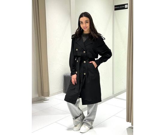 Пальто женское TB123 black р.S-L "i8denim Women" недорого оптом от прямого поставщика Фотография Пальто женское TB123 black р.S-L "i8denim Women" недорого оптом от прямого поставщика