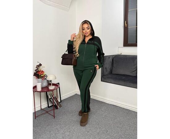 Костюм спортивный женский 1347 green р.50-60 "Seven Zikina" недорого оптом от прямого поставщика Фотография Костюм спортивный женский 1347 green р.50-60 "Seven Zikina" недорого оптом от прямого поставщика