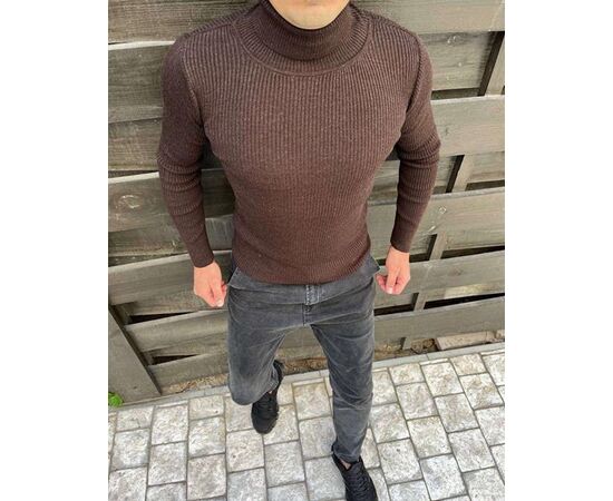 Гольф мужской 56680 brown р.M-2XL "TURHAN" недорого оптом от прямого поставщика Фотография Гольф мужской 56680 brown р.M-2XL "TURHAN" недорого оптом от прямого поставщика