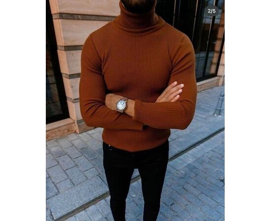 Гольф мужской 56693 brown р.M-2XL "TURHAN" недорого оптом от прямого поставщика Фотография Гольф мужской 56693 brown р.M-2XL "TURHAN" недорого оптом от прямого поставщика