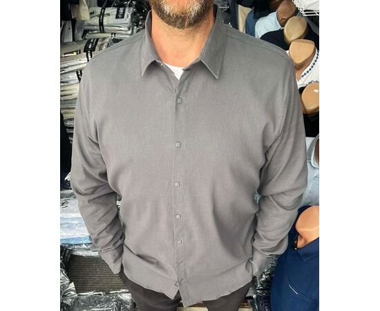 Рубашка мужская тёплая 56725 grey р.3XL-6XL "TURHAN" недорого оптом от прямого поставщика Фотография Рубашка мужская тёплая 56725 grey р.3XL-6XL "TURHAN" недорого оптом от прямого поставщика