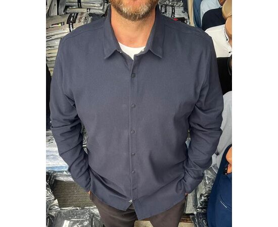Рубашка мужская тёплая 56726 navy р.3XL-6XL "TURHAN" недорого оптом от прямого поставщика Фотография Рубашка мужская тёплая 56726 navy р.3XL-6XL "TURHAN" недорого оптом от прямого поставщика
