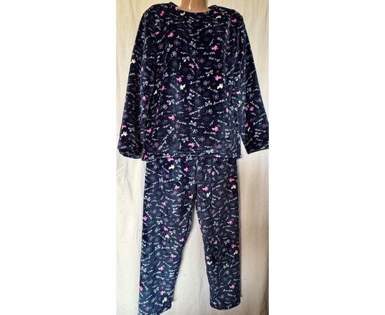 Пижама тёплая женская HW49 navy р.48-58 "SHELLY" недорого оптом от прямого поставщика Фотография Пижама тёплая женская HW49 navy р.48-58 "SHELLY" недорого оптом от прямого поставщика