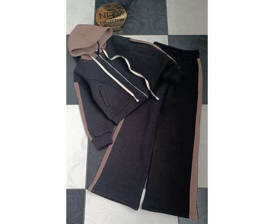 Костюм детский спортивный тёплый на девочку B600 black р.134-158 "Baykush" недорого оптом от прямого поставщика Фотография Костюм детский спортивный тёплый на девочку B600 black р.134-158 "Baykush" недорого оптом от прямого поставщика