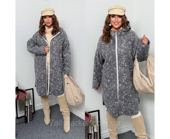 Фотография Кардиган-пальто женский мех барашек на флисе 46-60 "LADA" недорого от прямого поставщика, изображение 2