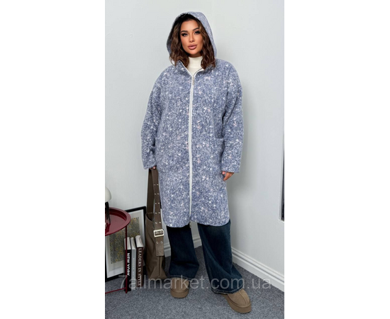 Фотография Кардиган-пальто женский мех барашек на флисе 46-60 "LADA" недорого от прямого поставщика, изображение 2