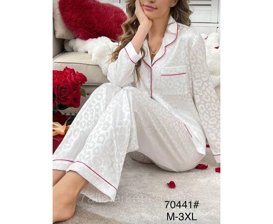 Пижама женская шёлк р-ры M-3XL (5цв)"FLOWER" купить недорого от прямого поставщик Фотография Пижама женская шёлк р-ры M-3XL (5цв)"FLOWER" купить недорого от прямого поставщик