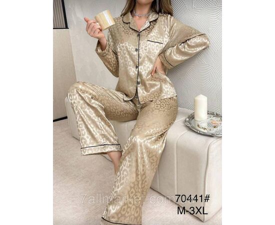 Пижама женская шёлк р-ры M-3XL (5цв)"FLOWER" купить недорого от прямого поставщик, изображение 5 Фотография Пижама женская шёлк р-ры M-3XL (5цв)"FLOWER" купить недорого от прямого поставщик, изображение 5