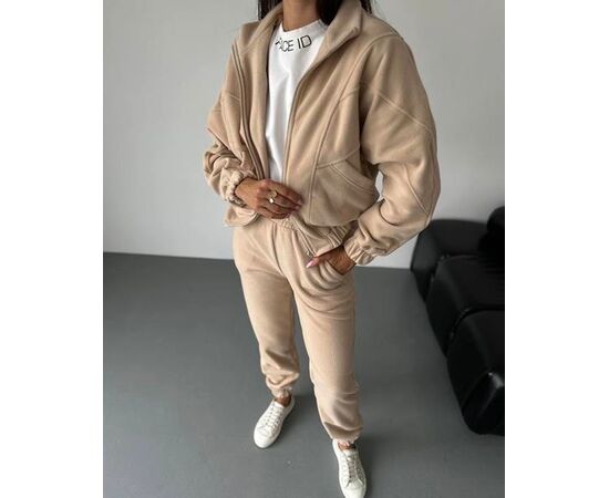 Костюм спортивний жіночий 088 beige р.42-50 "VALENTINA" недорого оптом від прямого постачальника Костюм спортивний жіночий 088 beige р.42-50 "VALENTINA" недорого оптом від прямого постачальника