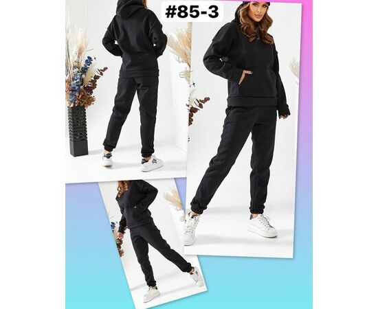 Костюм спортивный женский 85-3 black р.46-52 "ZLATA" недорого оптом от прямого поставщика Фотография Костюм спортивный женский 85-3 black р.46-52 "ZLATA" недорого оптом от прямого поставщика