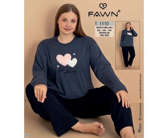 Пижама женская 1110 d.grey р.52-56 "HOME STYLE" недорого оптом от прямого поставщика Фотография Пижама женская 1110 d.grey р.52-56 "HOME STYLE" недорого оптом от прямого поставщика