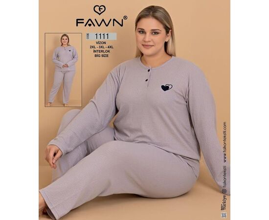 Пижама женская 1111 grey р.52-56 "HOME STYLE" недорого оптом от прямого поставщика Фотография Пижама женская 1111 grey р.52-56 "HOME STYLE" недорого оптом от прямого поставщика
