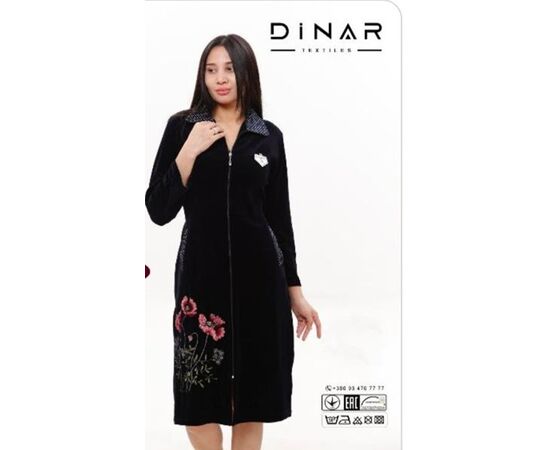 Халат женский 4840-1 black р.60-66 "HOME STYLE" недорого оптом от прямого поставщика Фотография Халат женский 4840-1 black р.60-66 "HOME STYLE" недорого оптом от прямого поставщика