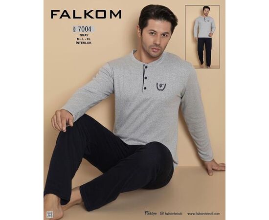 Пижама мужская 7004 l.grey р.46-50 "HOME STYLE" недорого оптом от прямого поставщика Фотография Пижама мужская 7004 l.grey р.46-50 "HOME STYLE" недорого оптом от прямого поставщика