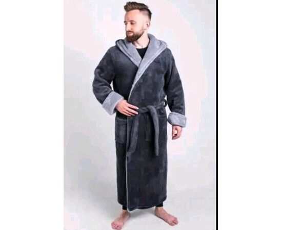 Халат мужской RL785 grey р.50-60 "HOME STYLE" недорого оптом от прямого поставщика Фотография Халат мужской RL785 grey р.50-60 "HOME STYLE" недорого оптом от прямого поставщика