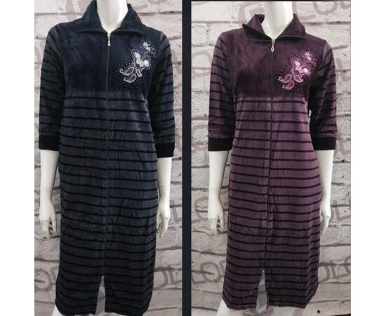 Халат женский RL797 grey р.52-58 "HOME STYLE" недорого оптом от прямого поставщика Фотография Халат женский RL797 grey р.52-58 "HOME STYLE" недорого оптом от прямого поставщика