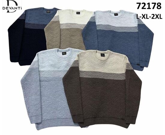 Свитер мужской 72178 blue р.L-2XL "Sabihina" недорого оптом от прямого поставщика Фотография Свитер мужской 72178 blue р.L-2XL "Sabihina" недорого оптом от прямого поставщика