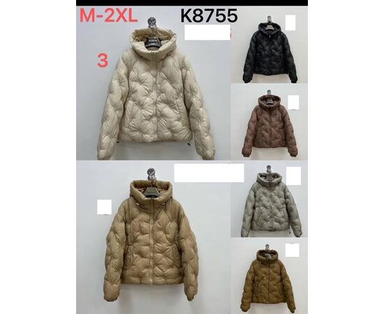 Куртка жіноча зимова K8755-3 l.beige р.42-48 "FLORA" недорого оптом від прямого постачальника Куртка жіноча зимова K8755-3 l.beige р.42-48 "FLORA" недорого оптом від прямого постачальника