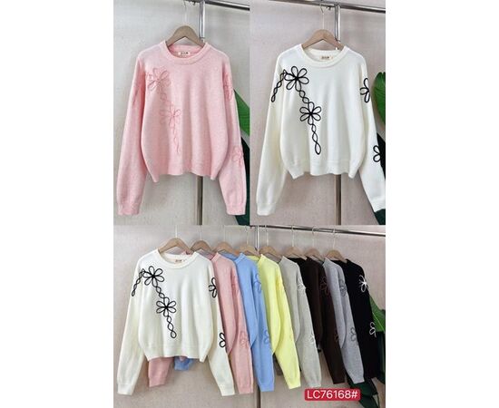 Светр жіночий 76168 mix р.46-48 "FLORA" недорого оптом від прямого постачальника Светр жіночий 76168 mix р.46-48 "FLORA" недорого оптом від прямого постачальника