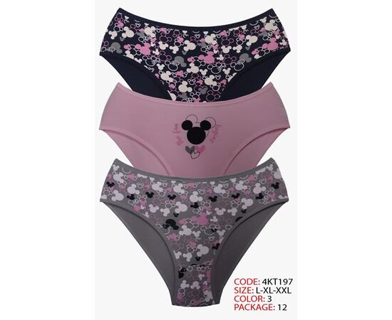 Трусы женские D4KT197 mix р.XL "DONELLA" недорого оптом от прямого поставщика Фотография Трусы женские D4KT197 mix р.XL "DONELLA" недорого оптом от прямого поставщика