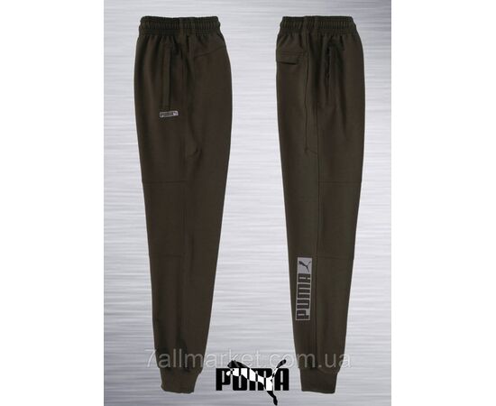 Спортивні штани чоловічі на флісі з манжетами Пума розміри S-2XL (2кв) "REMAIN" недорого від прямого постачальника, зображення 2