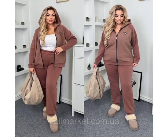 Костюм женский прогулочный на флисе комбинированый (46-60) "LADA" недорого от прямого поставщика, изображение 2 Фотография Костюм женский прогулочный на флисе комбинированый (46-60) "LADA" недорого от прямого поставщика, изображение 2