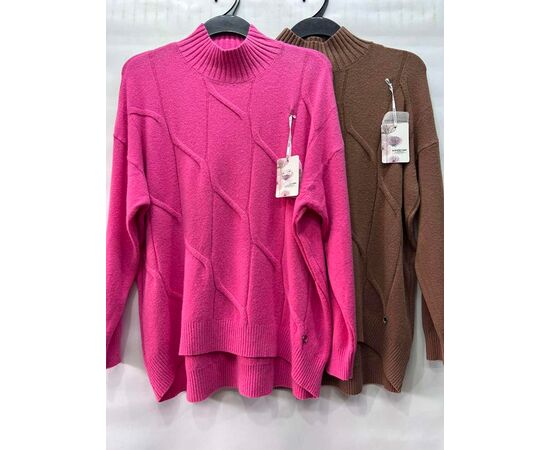 Свитер женский E892 brown р.54-58 "Emsweekis" недорого оптом от прямого поставщика Фотография Свитер женский E892 brown р.54-58 "Emsweekis" недорого оптом от прямого поставщика