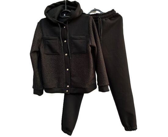 Костюм спортивний жіночий S532 black р.44-50 "Shoptime" недорого оптом від прямого постачальника Костюм спортивний жіночий S532 black р.44-50 "Shoptime" недорого оптом від прямого постачальника