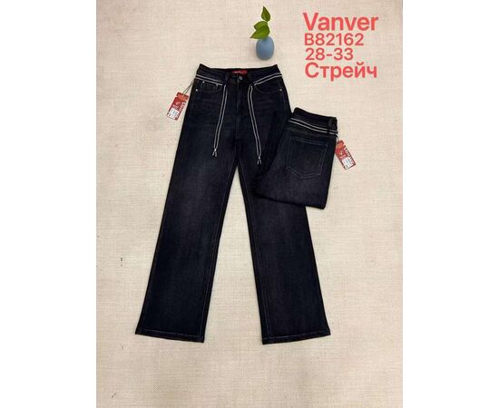 Джинсы утеплённые женские B82162 black р.28-33 "Vanver" недорого оптом от прямого поставщика Фотография Джинсы утеплённые женские B82162 black р.28-33 "Vanver" недорого оптом от прямого поставщика