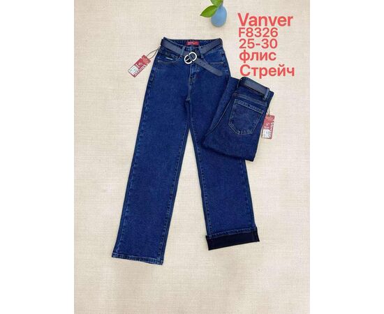 Джинсы утеплённые женские F8326 blue р.25-30 "Vanver" недорого оптом от прямого поставщика Фотография Джинсы утеплённые женские F8326 blue р.25-30 "Vanver" недорого оптом от прямого поставщика