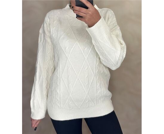 Свитер женский 24025 white р.46-54 "PULSE" недорого оптом от прямого поставщика Фотография Свитер женский 24025 white р.46-54 "PULSE" недорого оптом от прямого поставщика
